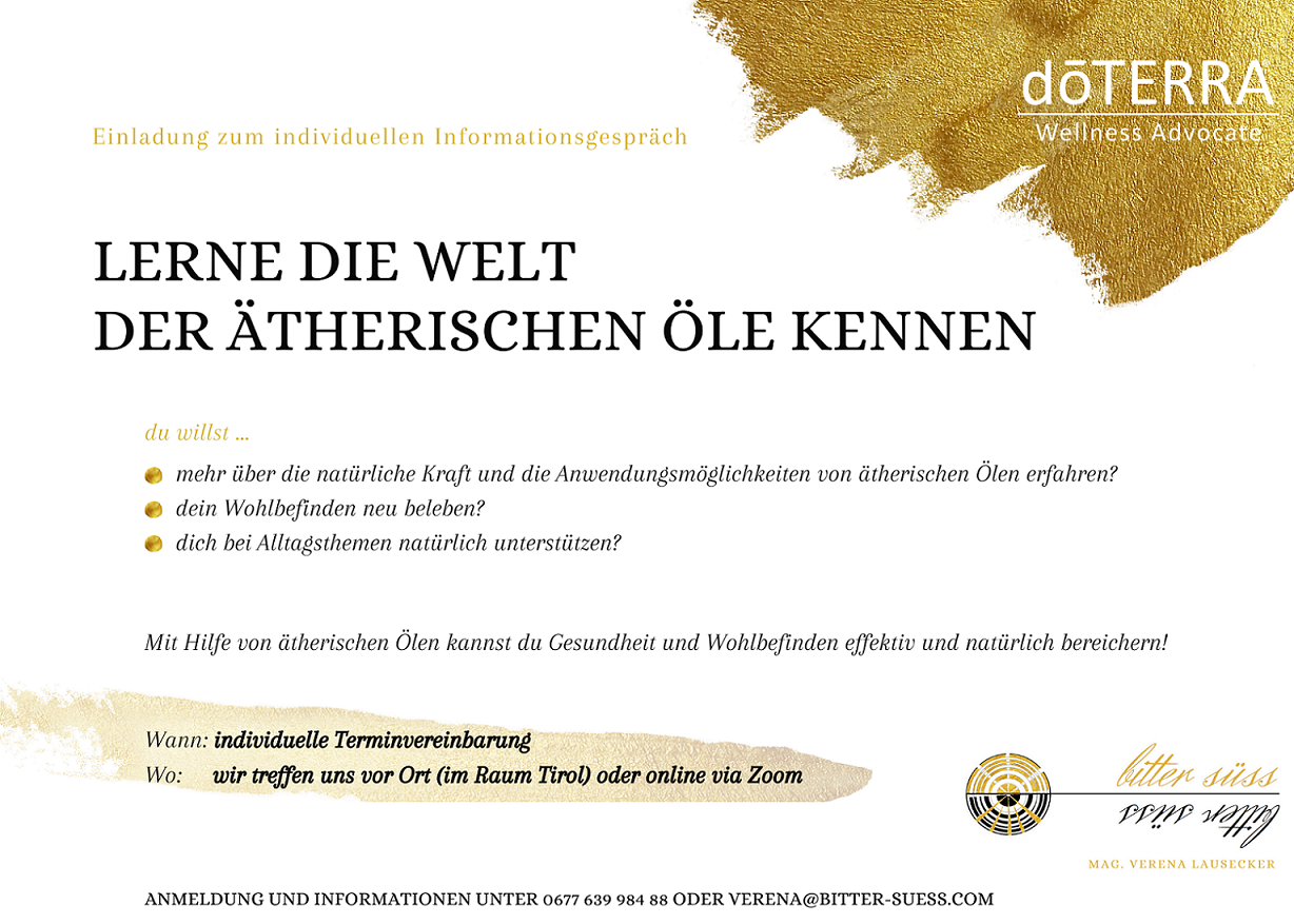 Lerne die Welt der ätherischen Öle kennen